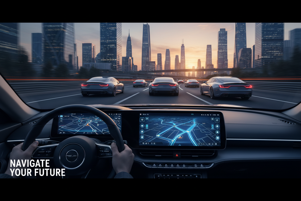 Hero banner with cars and GPS